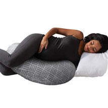 Boppy - Cuddle Pregnancy Pillow, Gray Basket Weave Image 1