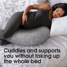 Boppy - Cuddle Pregnancy Pillow, Gray Basket Weave Image 3