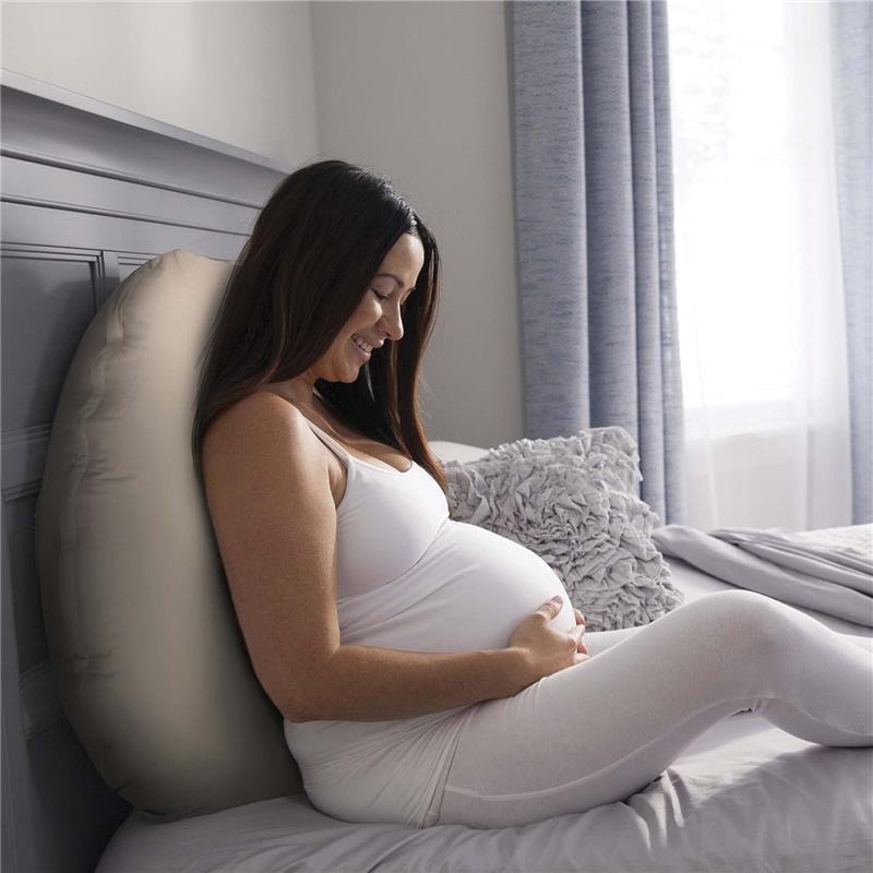 Boppy - Cuddle Pregnancy Pillow with 100% Organic Cotton Removable Cover, Biscuit Image 5