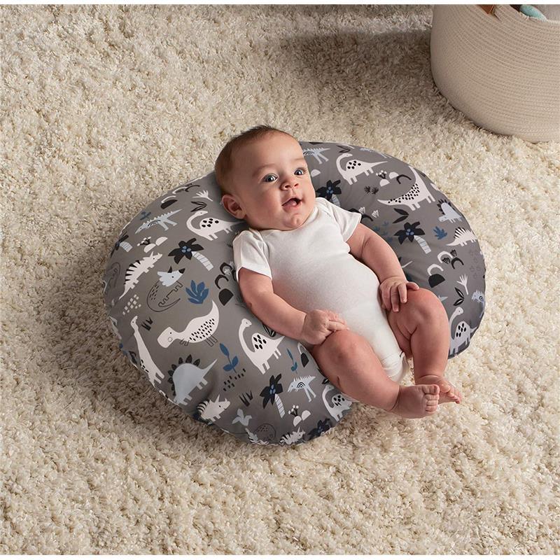 Boppy Feeding And Infant Support Pillow - Gray Dinosaurs Image 4