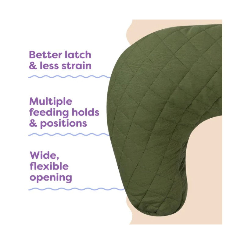 Boppy Nursing Pillow Luxe - Moss Quilted Image 4