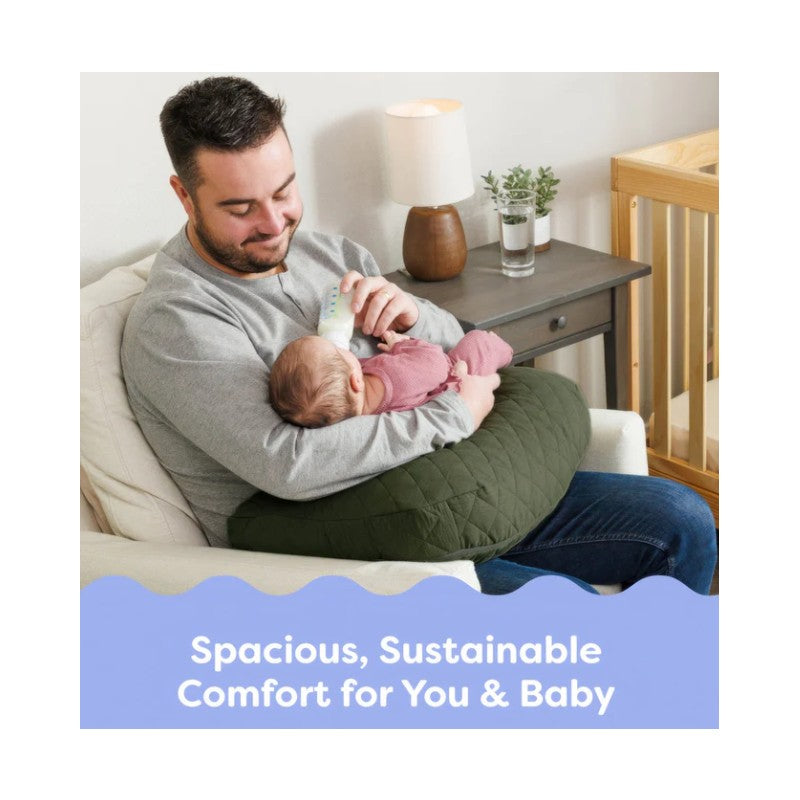 Boppy Nursing Pillow Luxe - Moss Quilted Image 5