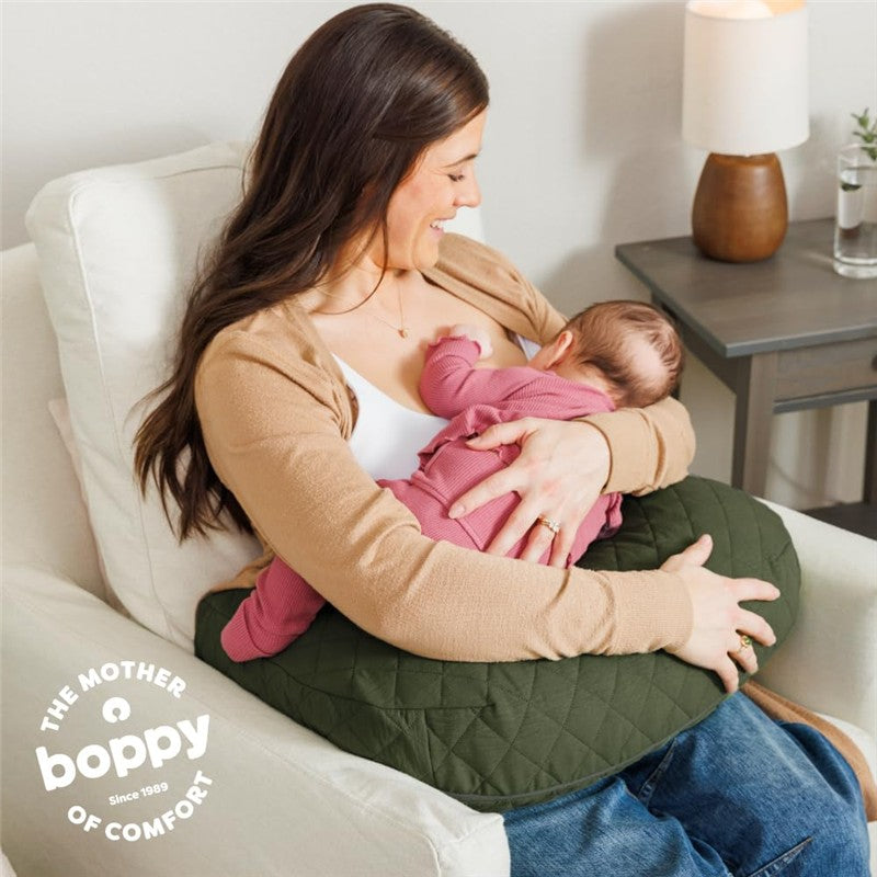 Boppy Nursing Pillow Luxe - Moss Quilted Image 5