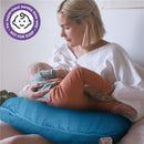 Boppy - Nursing Pillow Support with Removable Cover, Machine Washable, Cerulean Blue Image 1