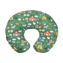 Boppy - Nursing Pillow Support with Removable Cover, Machine Washable, Green Farm Image 1
