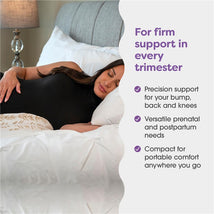 Boppy Pregnancy Pillow Wedge with Cover, Taupe, Belly Support Maternity Wedge, Firm Wedge Pillow from Line of Pregnancy Pillows for Sleeping Image 2