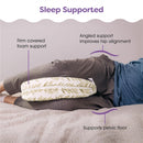 Boppy Pregnancy Pillow Wedge with Cover, Taupe, Belly Support Maternity Wedge, Firm Wedge Pillow from Line of Pregnancy Pillows for Sleeping Image 3