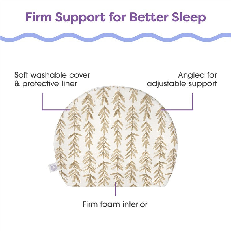 Boppy Pregnancy Pillow Wedge with Cover, Taupe, Belly Support Maternity Wedge, Firm Wedge Pillow from Line of Pregnancy Pillows for Sleeping Image 4