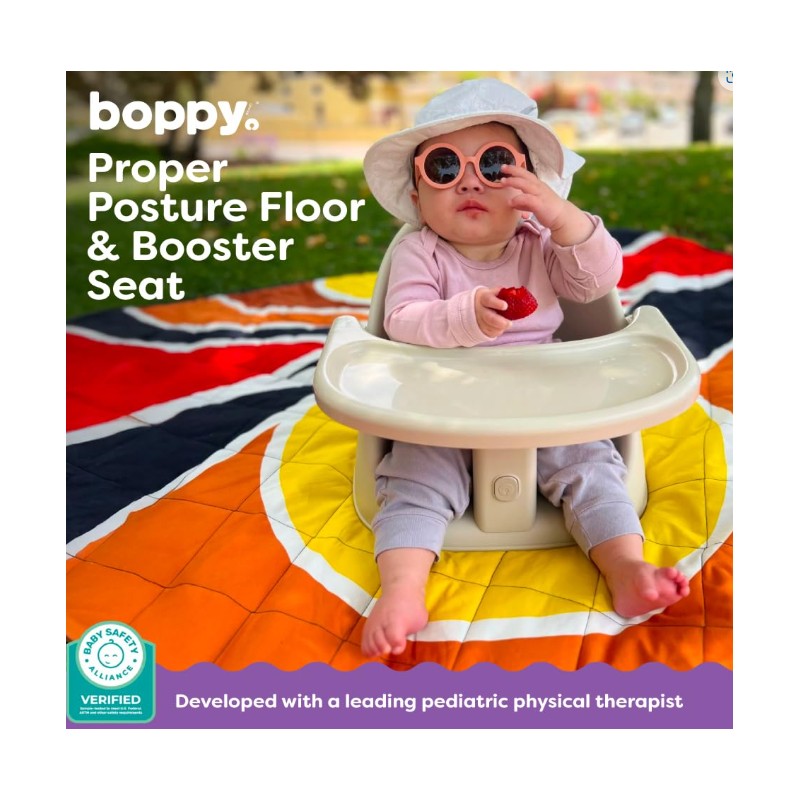 Boppy Proper Posture Floor and Booster Seat- Oatmeal Image 2