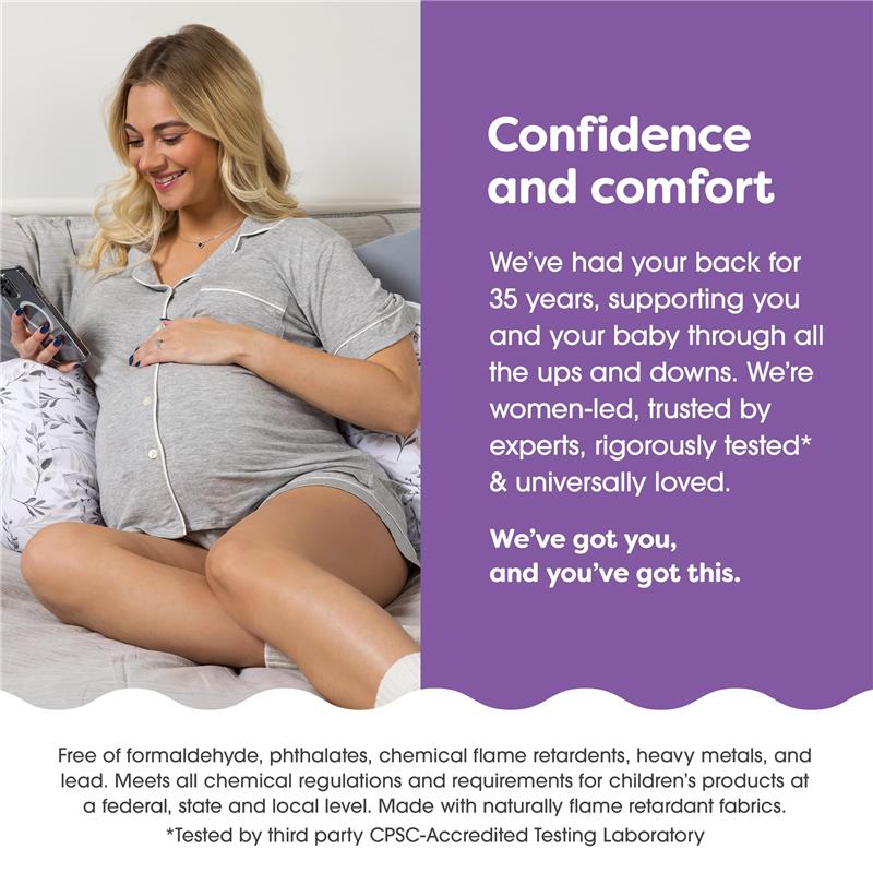 Boppy - Side Sleeper Gray Falling Leaves Image 6