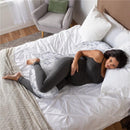 Boppy - Slipcovered Total Body Pregnancy Pillow, Gray Scattered Leaves Image 8