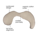 Boppy - Total Body Pregnancy Pillow with Organic Cotton, Biscuit Image 2