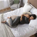 Boppy - Total Body Pregnancy Pillow with Organic Cotton, Biscuit Image 4