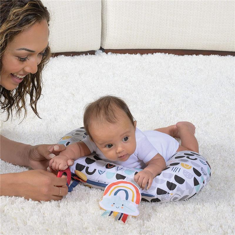 Tummy Time Mirror & Play Mat & Pillow 3-in-1, High Contrast Black and White  Baby Toys, Activity Mat for Early Education, Newborn Infant Tummy Time Toy