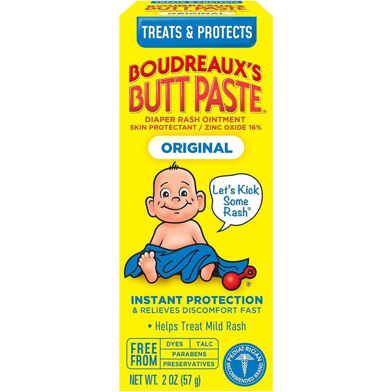 Boudreaux's Baby Butt Paste Original Diaper Rash Cream | Baby Ointment | 2 Oz.Tube Image 1