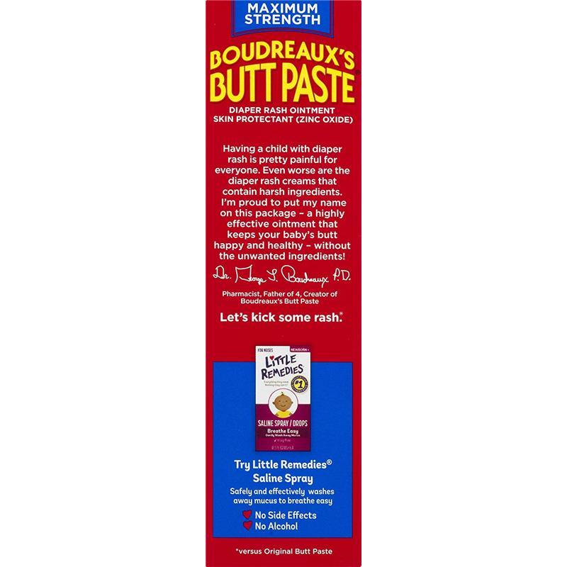 Boudreaux's Butt Paste Diaper Rash Ointment | Maximum Strength | 4 oz. Tube Image 3