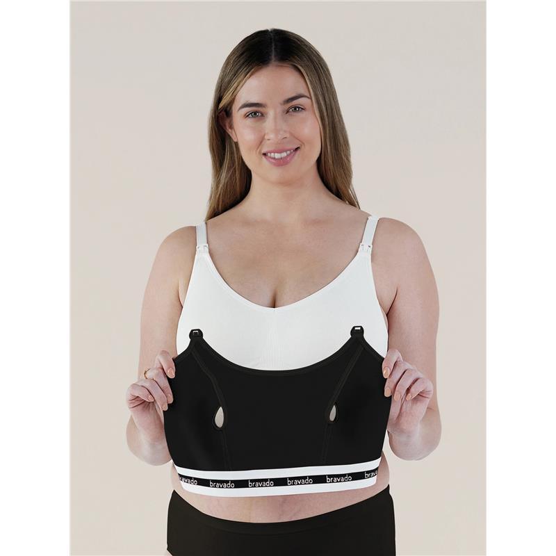 Bravado Designs Clip and Pump Hands-Free Nursing Bra Accessory, Black - THE BREAST PUMP IS NOT INCLUDED Image 2