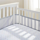 BreathableBaby - Classic Breathable Mesh Crib Liner, Gray Image 1