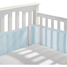 BreathableBaby - Classic Breathable Mesh Crib Liner, Light Blue Image 1