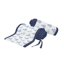 BreathableBaby - Classic Breathable Mesh Crib Liner, Little Whale Navy Image 3