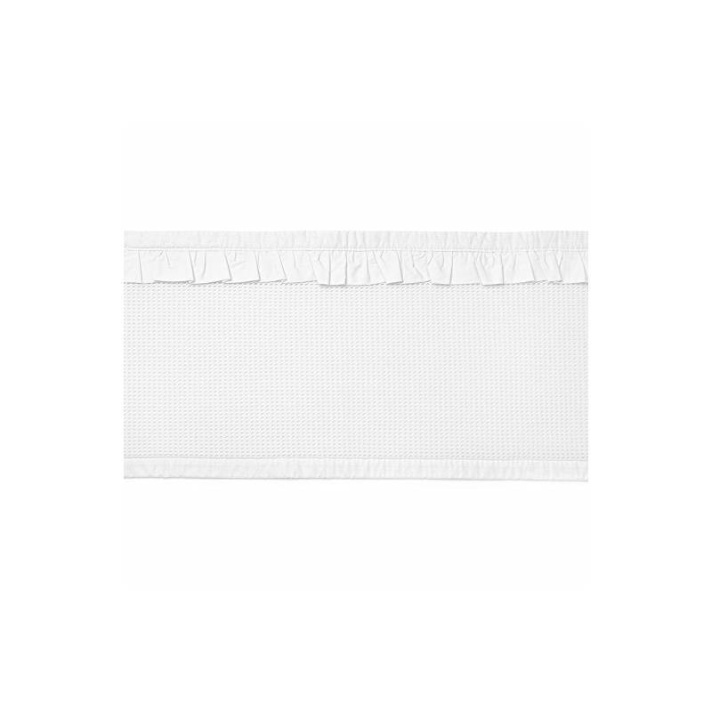 BreathableBaby - Deluxe Breathable Mesh Crib Liner, White Ruffle Image 4