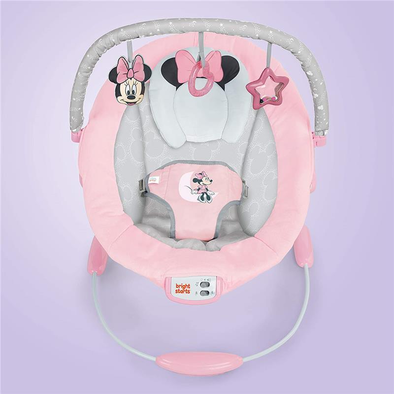 Bright Starts - Baby Disney Minnie Mouse Rosy Skies Bouncer Pink Image 7