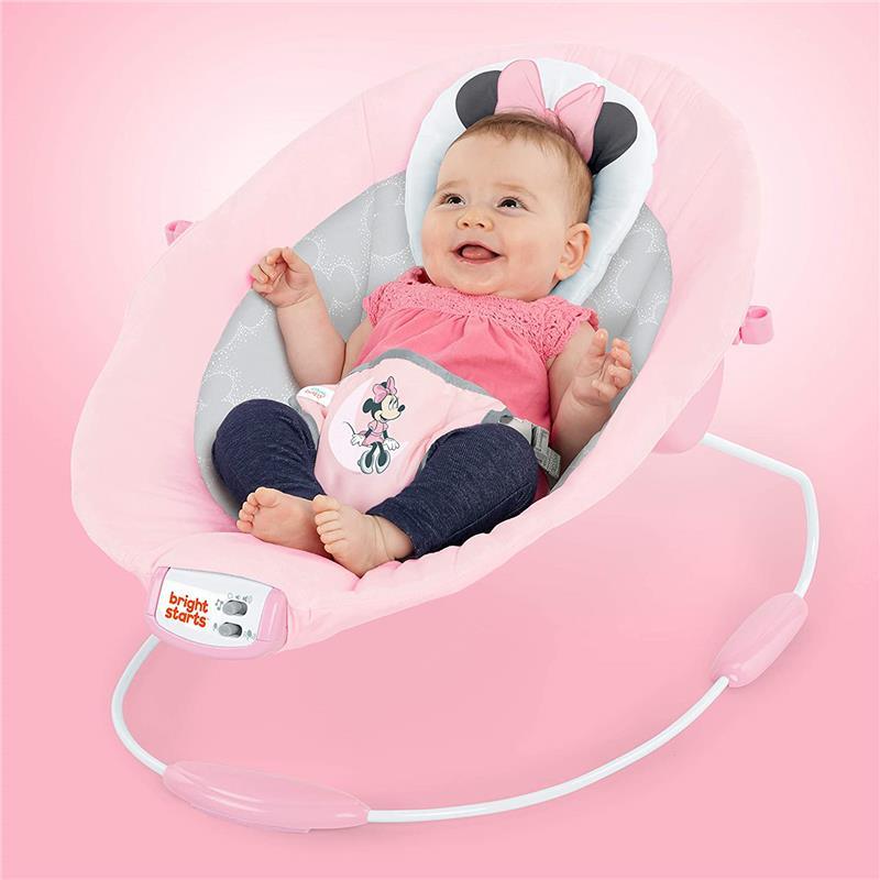 Bright Starts - Baby Disney Minnie Mouse Rosy Skies Bouncer Pink Image 8