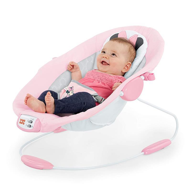 Bright Starts - Baby Disney Minnie Mouse Rosy Skies Bouncer Pink Image 9
