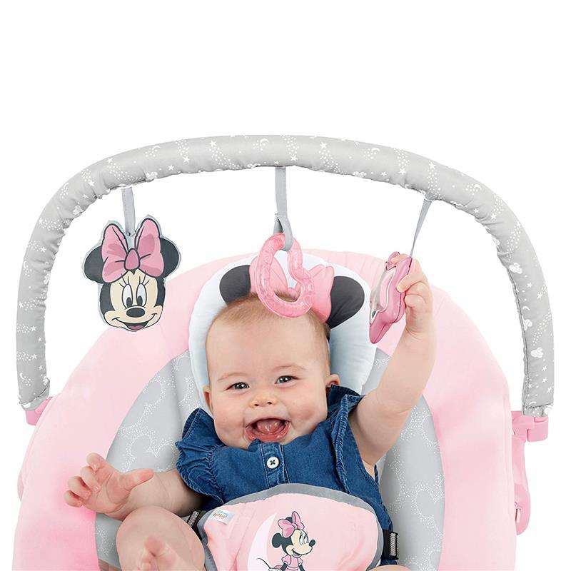 Bright Starts - Baby Disney Minnie Mouse Rosy Skies Bouncer Pink Image 10