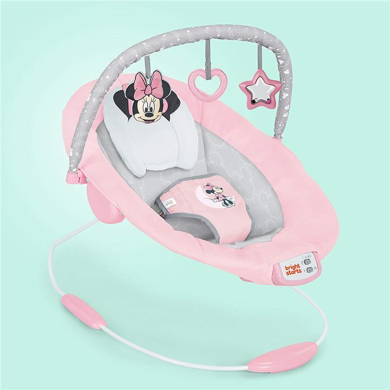 Bright Starts - Baby Disney Minnie Mouse Rosy Skies Bouncer Pink Image 11