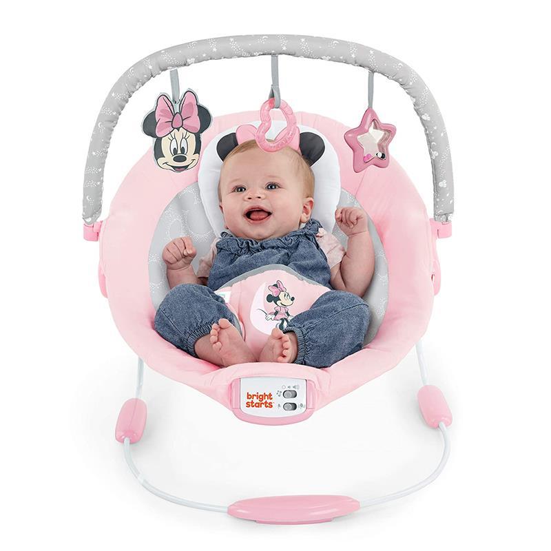 Bright Starts - Baby Disney Minnie Mouse Rosy Skies Bouncer Pink Image 5