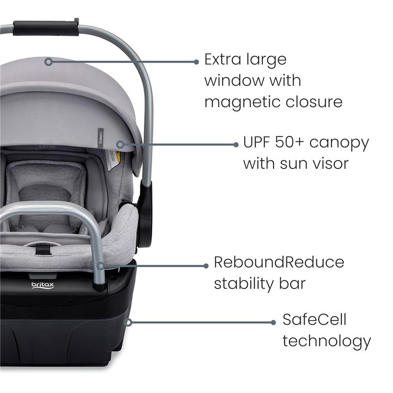 Britax - Cypress Infant Car Seat, Ponte Glacier Image 2