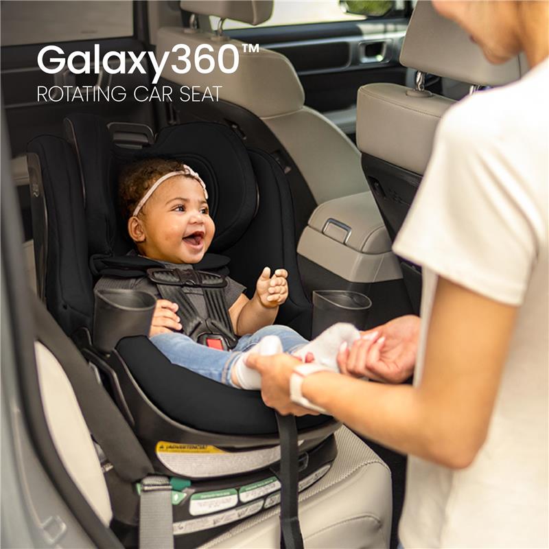 britax swivel car seat usa Britax Galaxy360 Slim Rotating Convertible Car Seat (Raven Black)