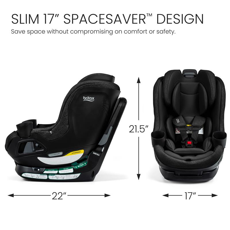britax car seat 2019 Britax Galaxy360 Slim Rotating Convertible Car Seat (Raven Black)