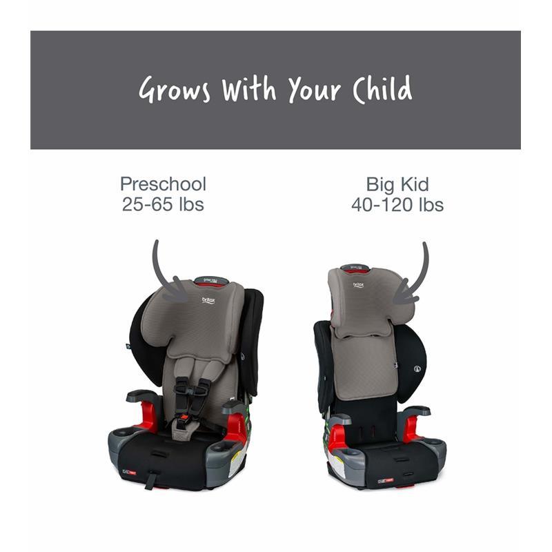 Britax - Grow With You ClickTight Harness Booster Car Seat, Grey Contour Image 6