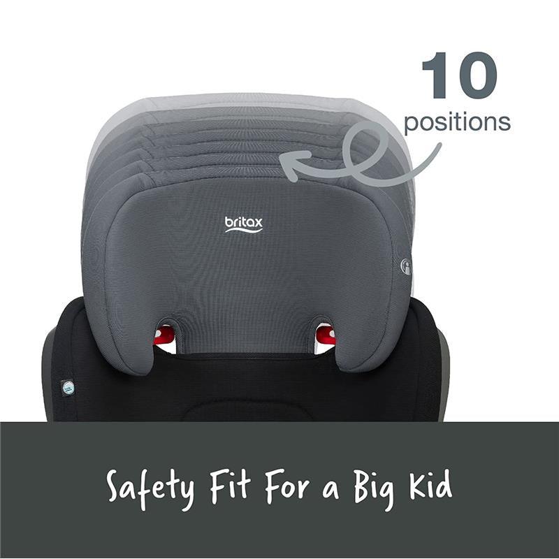 Britax - Highpoint 2-Stage Belt Positioning Booster Car Seat, Black Ombre Image 6