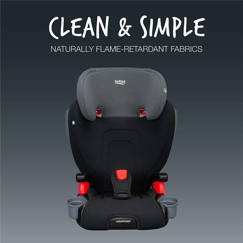 Britax - Highpoint 2-Stage Belt Positioning Booster Car Seat, Black Ombre Image 5