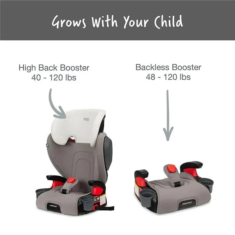 britax midpoint car seat Britax Highpoint Backless Belt-Positioning Booster Seat (Gray Ombre)