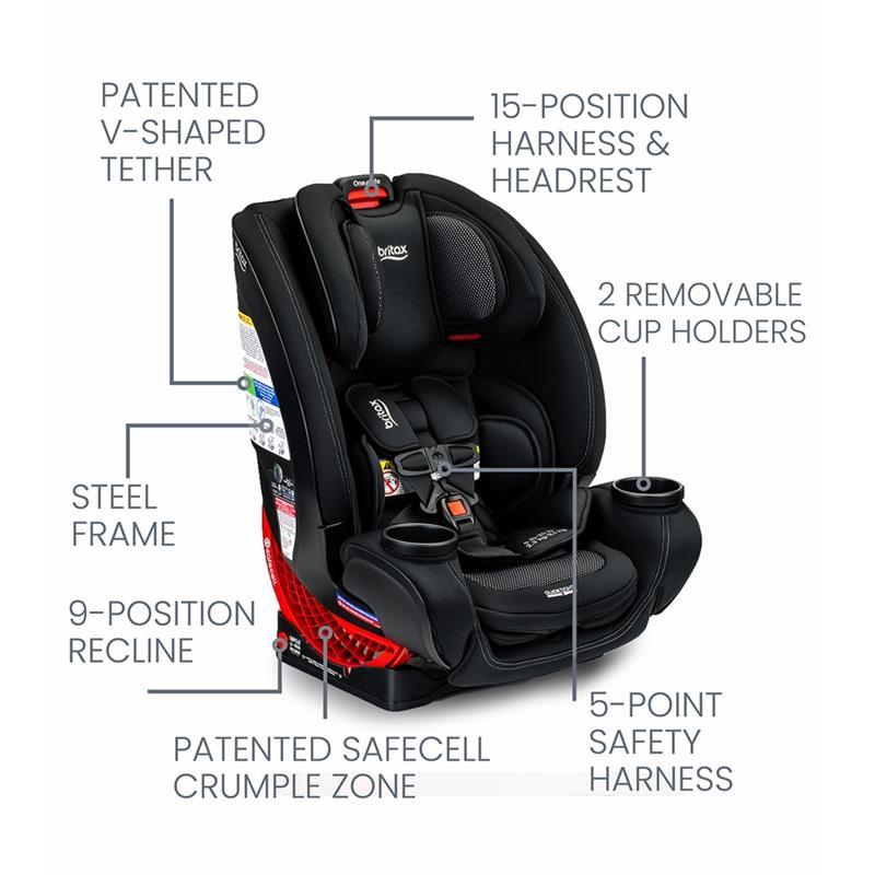 Britax - One4Life ClickTight All-in-One Car Seat, Cool Flow Carbon Image 6