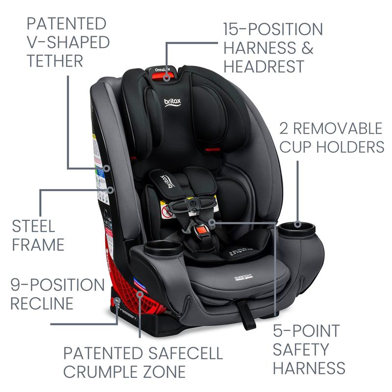 Britax - One4Life ClickTight All-in-One Convertible Car Seat, Onyx Stone Image 3