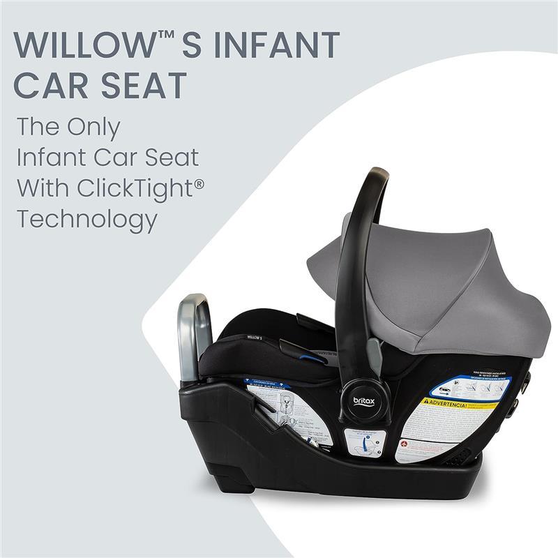 Britax - Willow S Infant Car Seat with Alpine Anti-Rebound Base, Graphite Onyx Image 2