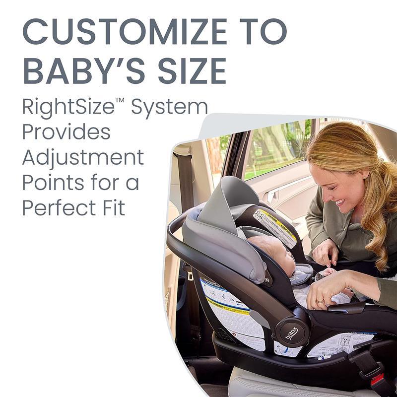 Britax - Willow S Infant Car Seat with Alpine Anti-Rebound Base, Graphite Onyx Image 5