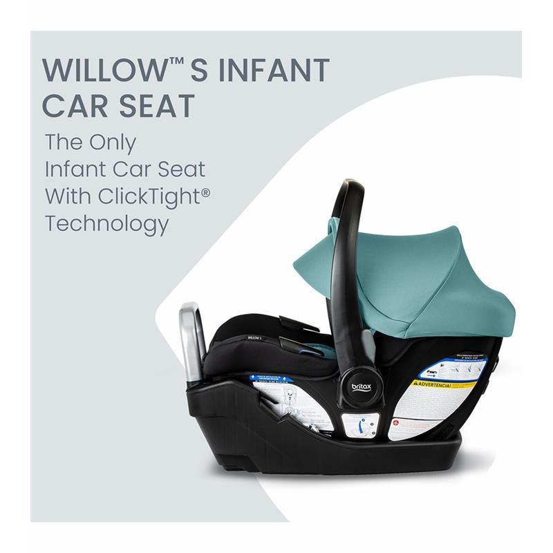 Britax - Willow S Infant Car Seat with Alpine Anti-Rebound Base, Jade Onyx Image 2