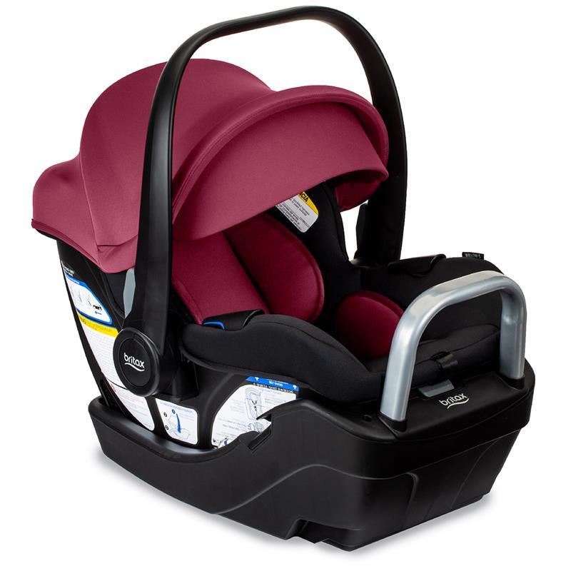Britax - Willow S Infant Car Seat with Alpine Anti-Rebound Base, Ruby Onyx Image 1