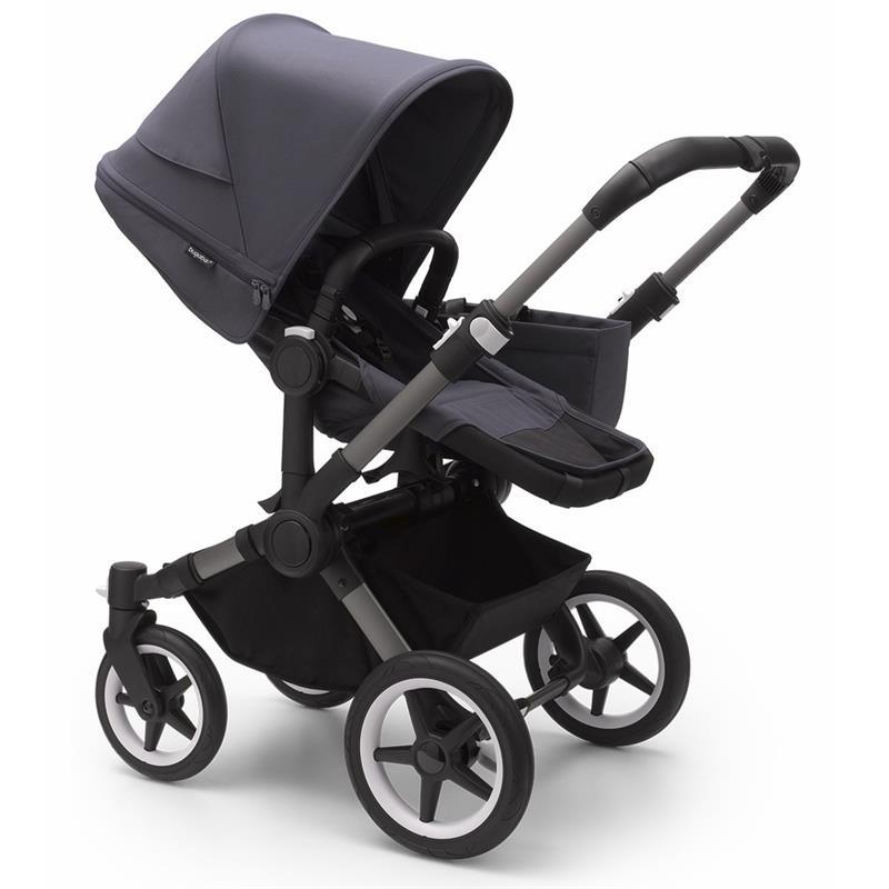 Bugaboo - Donkey 5 Mono Complete Single-to-Double Stroller, Graphite /Stormy Blue Image 3
