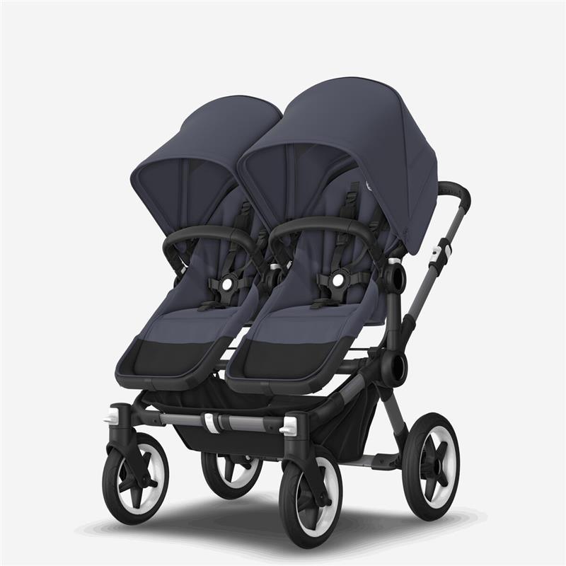 Bugaboo Donkey 5 Twin Complete Stroller - Stormy Blue | Graphite Image 2