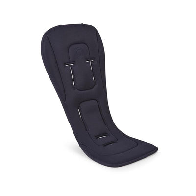 Dual Comfort Seat Liner in Deep Indigo, featuring a textured fabric with harness slots for added comfort in strollers.