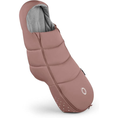 Bugaboo Footmuff in Dusty Pink, featuring a quilted design, cozy lining, and a snug hood for warmth.