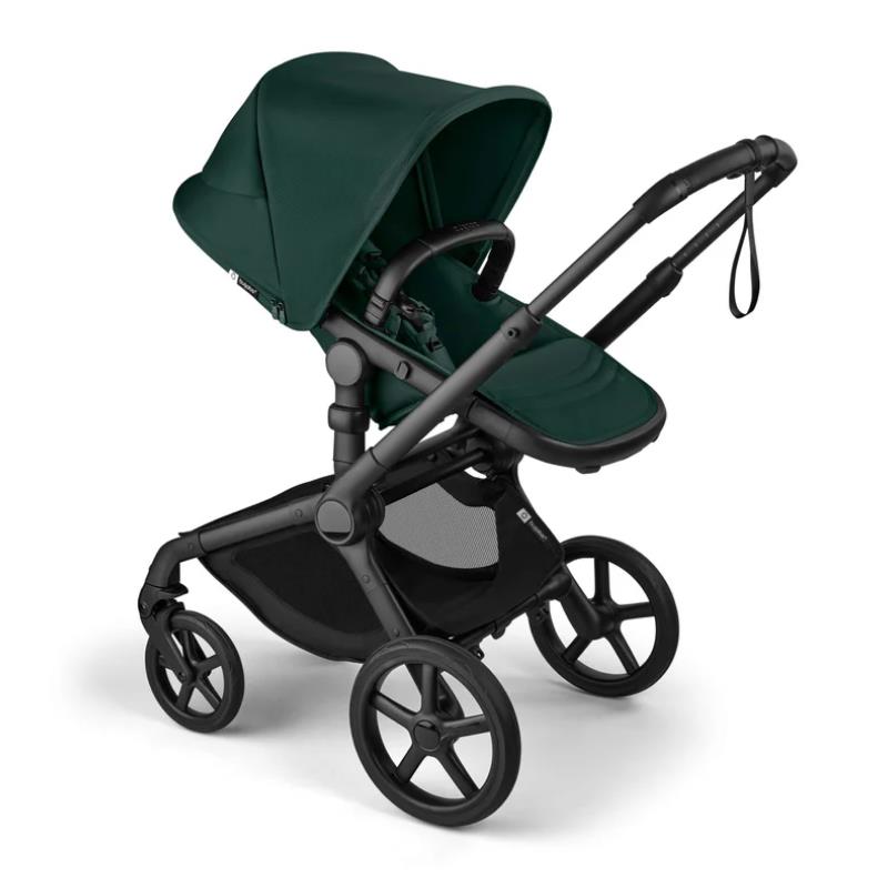 Bugaboo Fox 5 Renew Complete Bassinet & Seat, Black/Fern Green Image 2