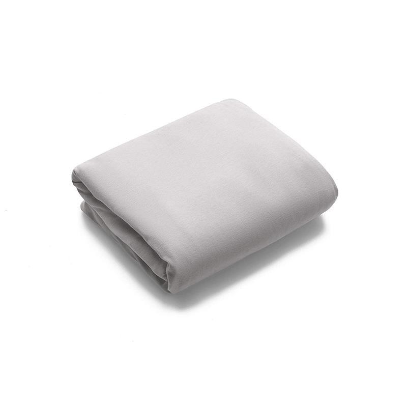 Bugaboo Stardust Cotton Sheet, Fitted Mattress Cover for Portable Playard - Mineral White Image 1